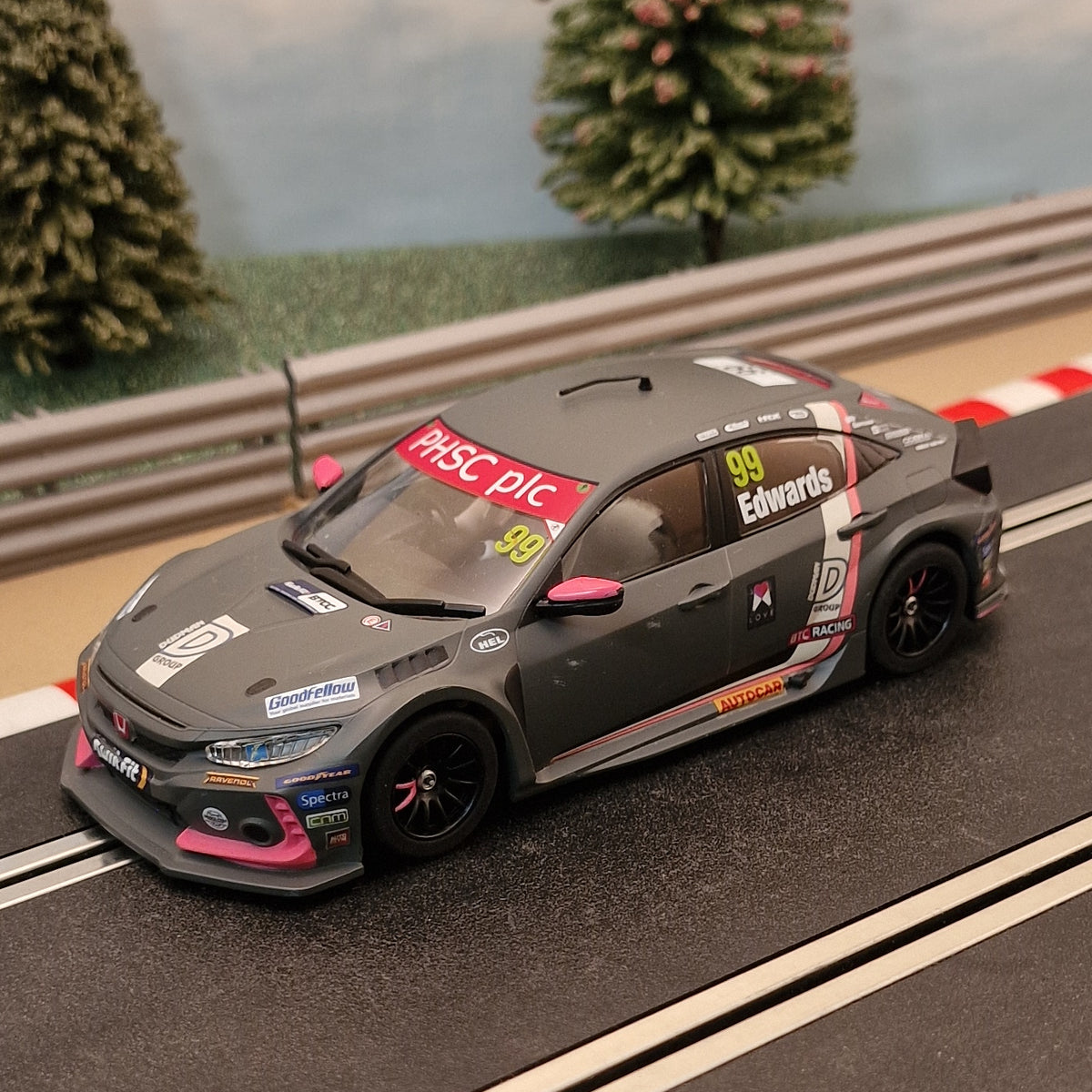 Scalextric C4317 Honda Civic Type R BTCC 2021 Edwards #99 *LIGHTS* #S