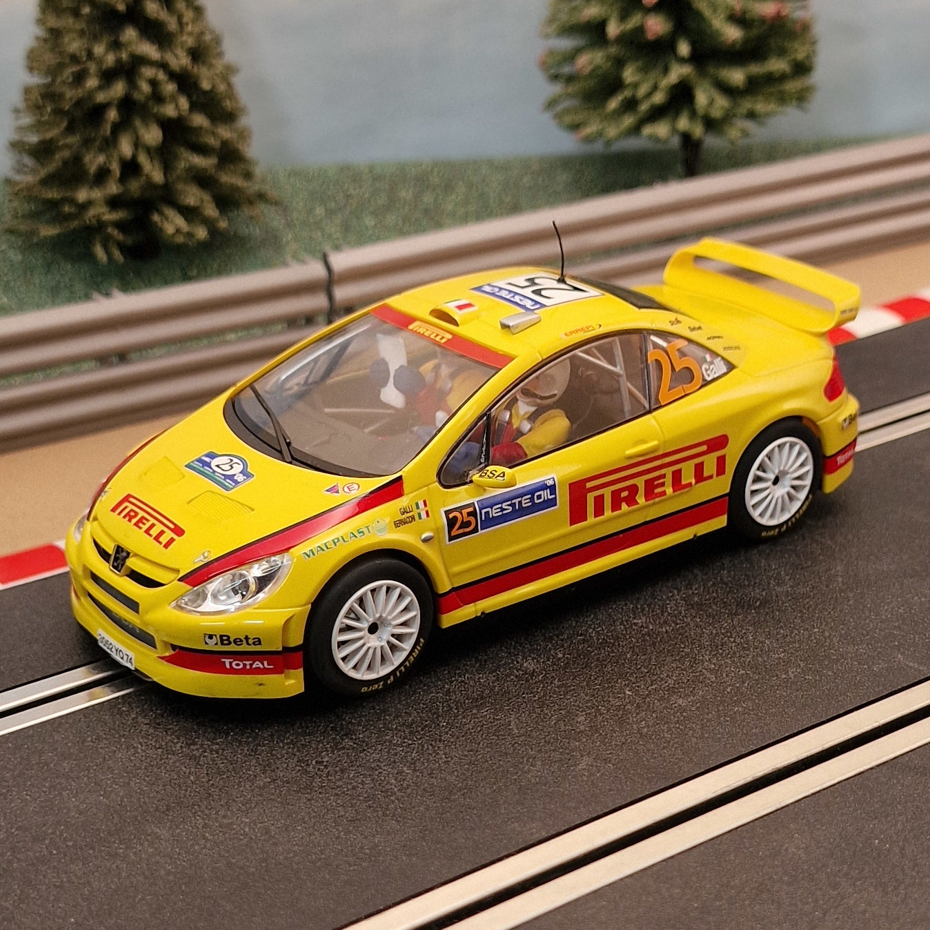 Scalextric C2788 Peugeot 307 WRC Pirelli - Bozian #25 4WD *LIGHTS*