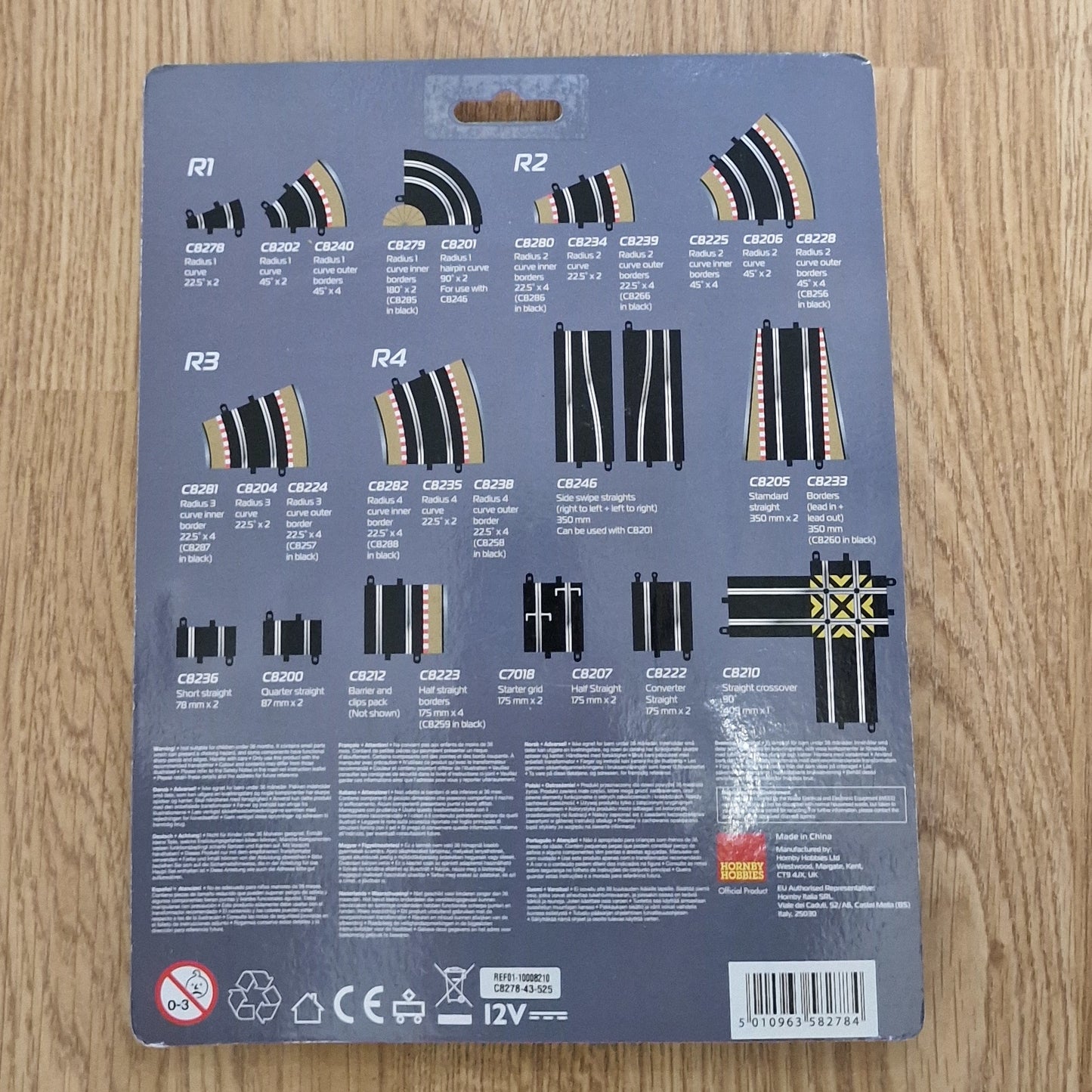 Scalextric C8278 Radius 1 Curve 22.5° 'V' x 2 NEW