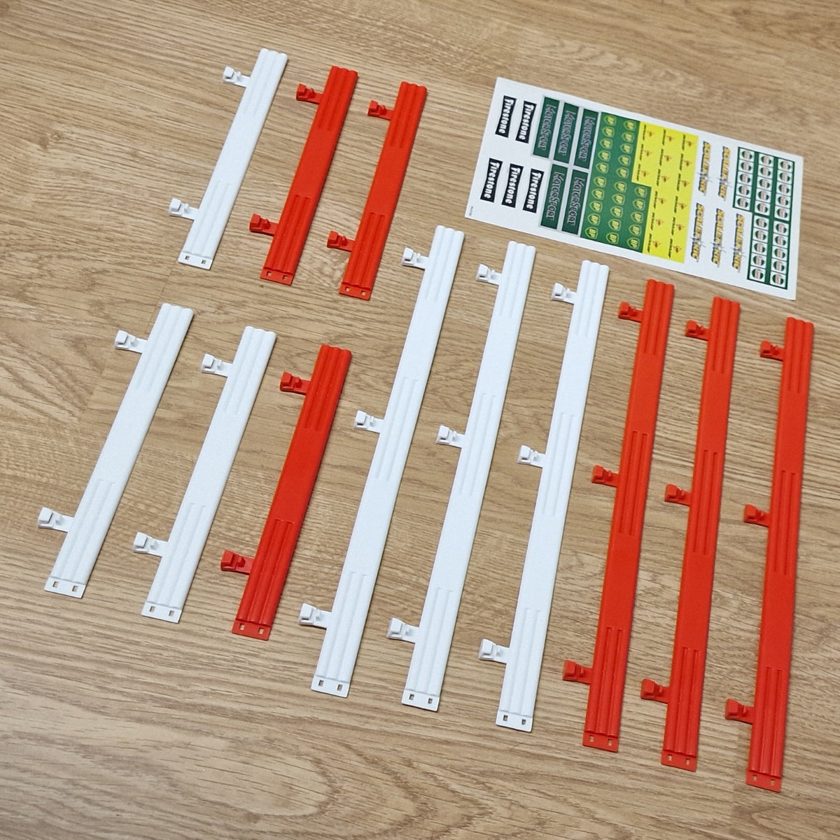 Scalextric C8191 Crash Barrier Pack - 6 Extra Long & 6 Short NEW