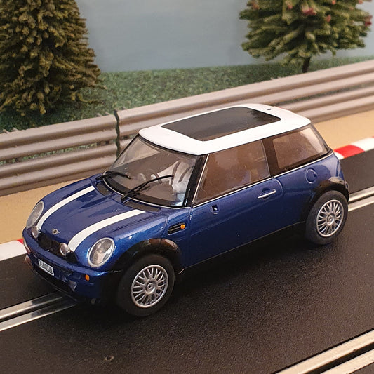 Scalextric 1:32 Car - C2538 Italian Job - Blue BMW Mini Cooper *LIGHTS* #M