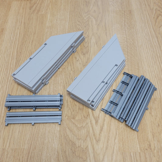 Scalextric Sport 1:32 - Grey Borders & Barriers Lead-In - 4 Pairs