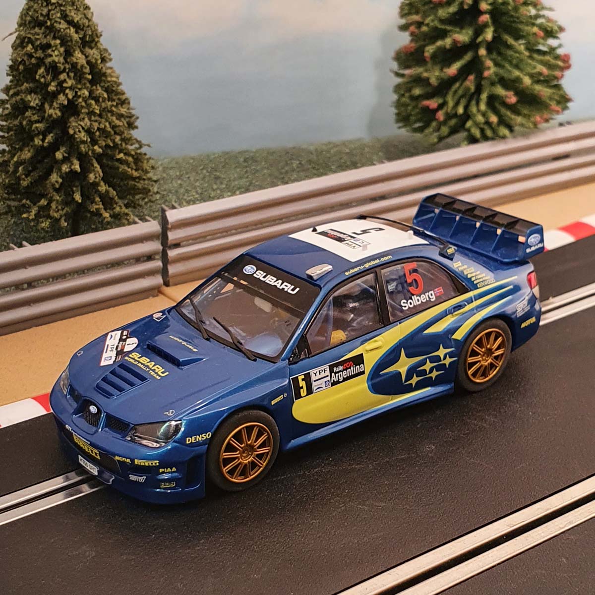 Coche Scalextric 1:32 - C2749 Subaru Impreza WRC 4WD Solberg #5 *LUCES* #MW