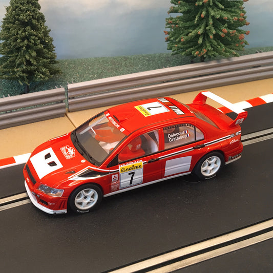 AutoArt For Scalextric 1:32 Car Red Mitsubishi Lancer Evo VII WRC LIGHTS #7 #K