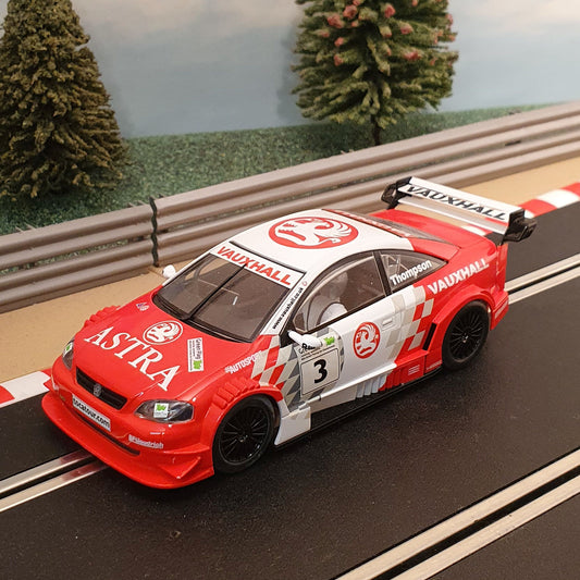 Scalextric C2528 Opel Astra V8 Coupe #3 Red & White *LIGHTS* #E