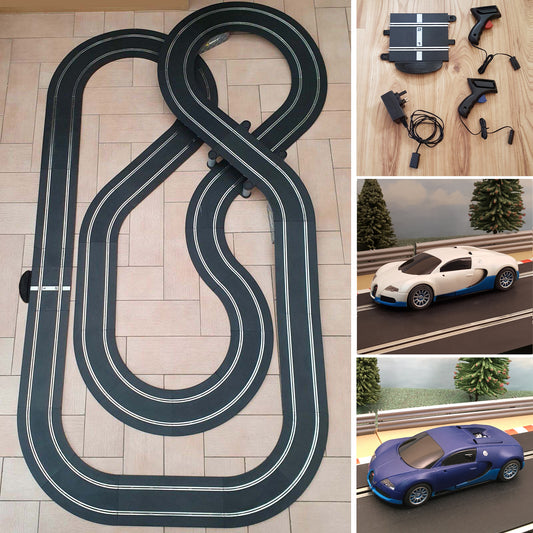 Scalextric Sport 1:32 Track Set Layout & Bugatti Veyron Cars AS9 #BW