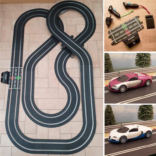 Scalextric Sport 1:32 Track Set Layout With Bugatti Veyron Cars ARC Air AS9 #PW