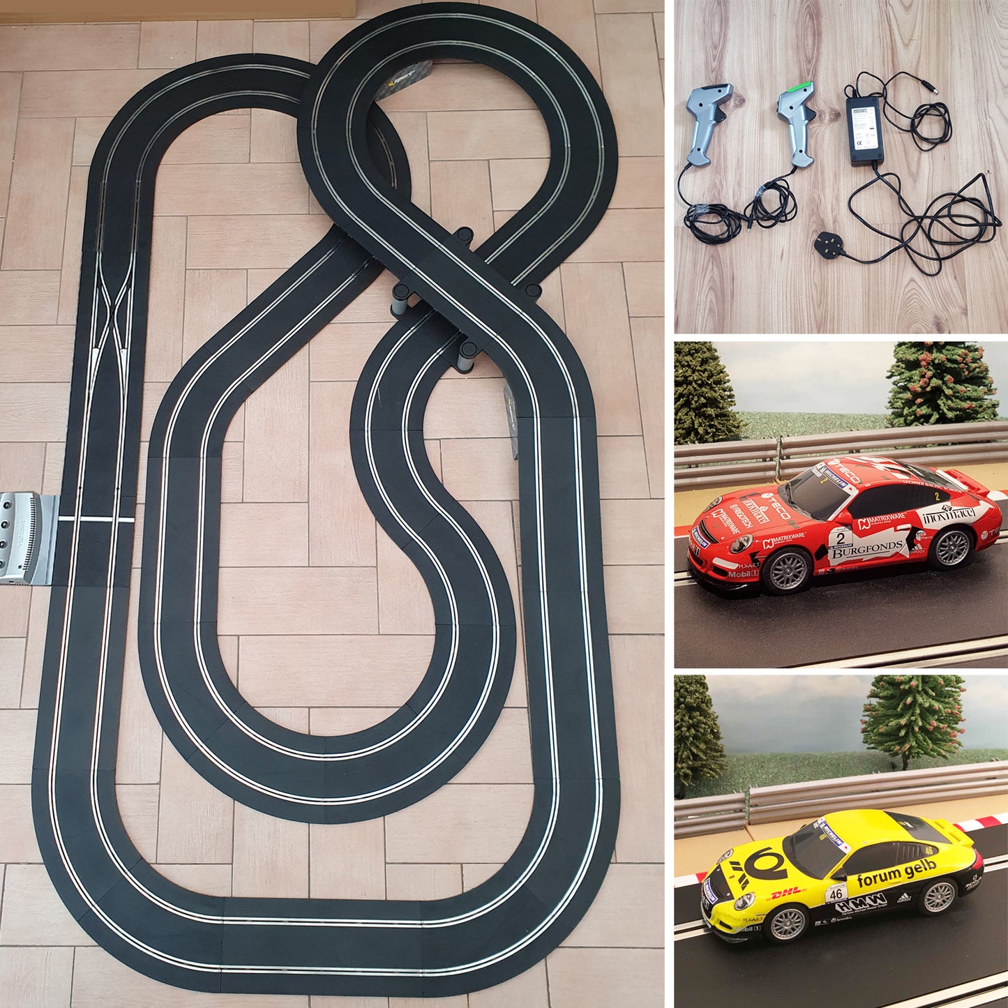 Scalextric Sport 1:32 Track Set Layout With Porsche Cars DIGITAL AS9 #RY