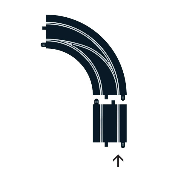 Scalextric Digital C7007 Lane Change Curve - Left Hand Out To In NEW