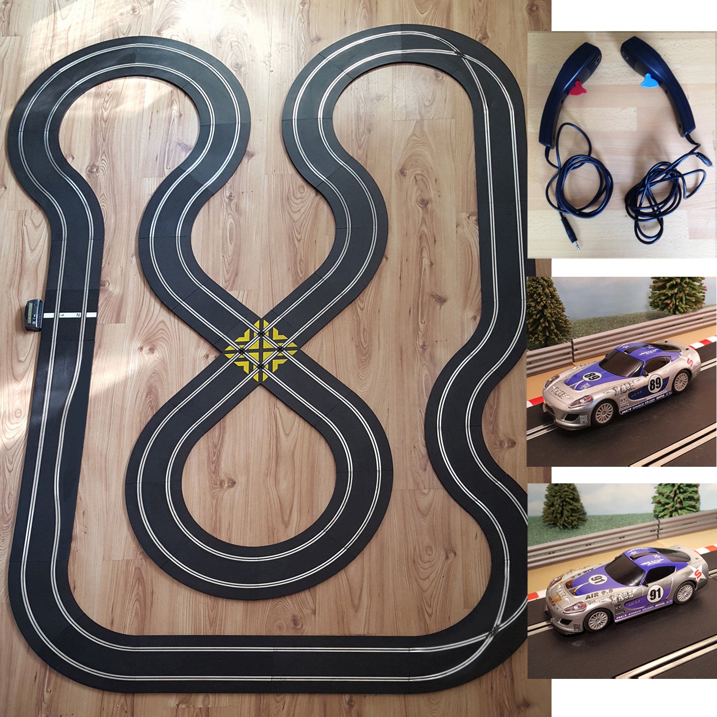 Scalextric Sport 1:32 Track Set - Large Layout With GT Lightning Cars #FA
