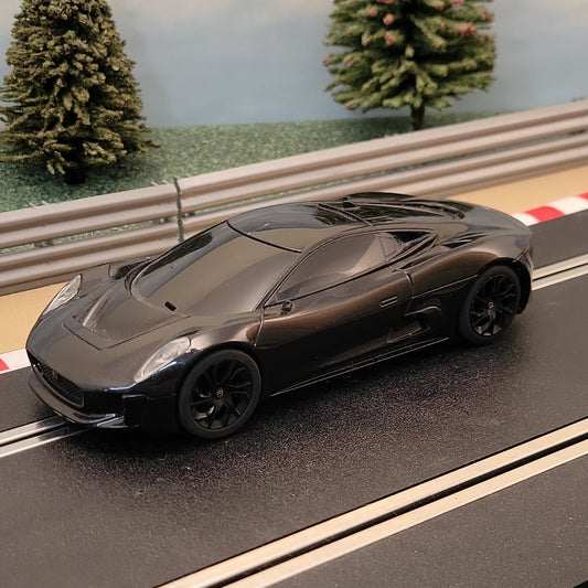Scalextric 1:32 Car - C3814 Black Jaguar C-X75 *LIGHTS* #Q