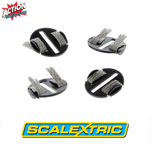 Scalextric C8329 Quick-Fit Pickup Plates With Braids x 4
