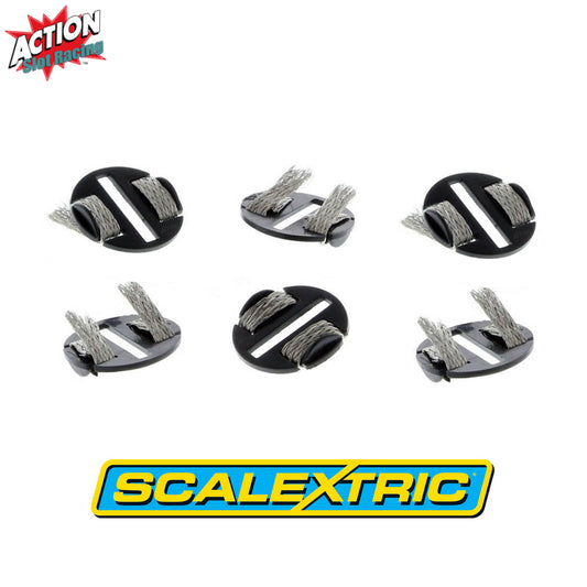 Scalextric C8329 Quick - Fit Pickup Plates With Braids x 6