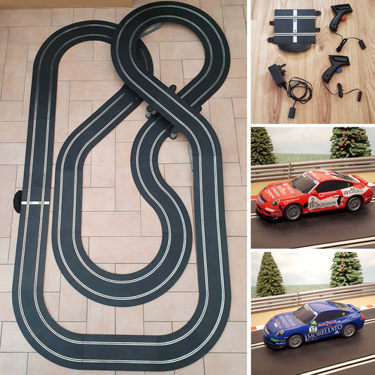 Scalextric Sport 1:32 Track Set Layout With Porsche Cars AS9 #RB