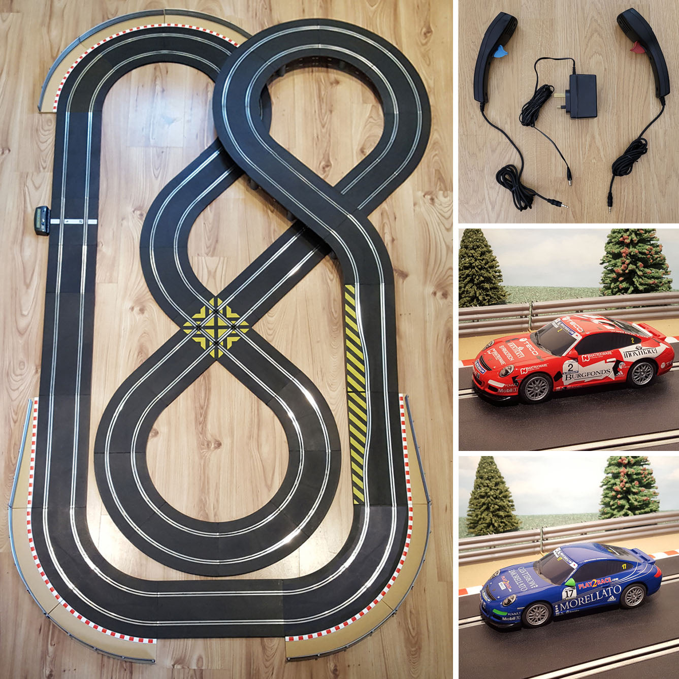 Scalextric Layout AS10 - Track Set With Porsche Cars #RB