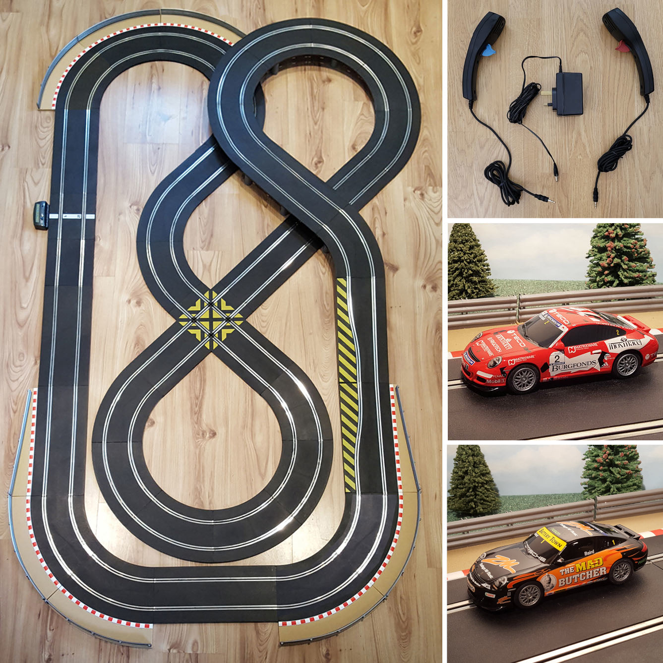 Scalextric Layout AS10 - Track Set With Porsche Cars #RT