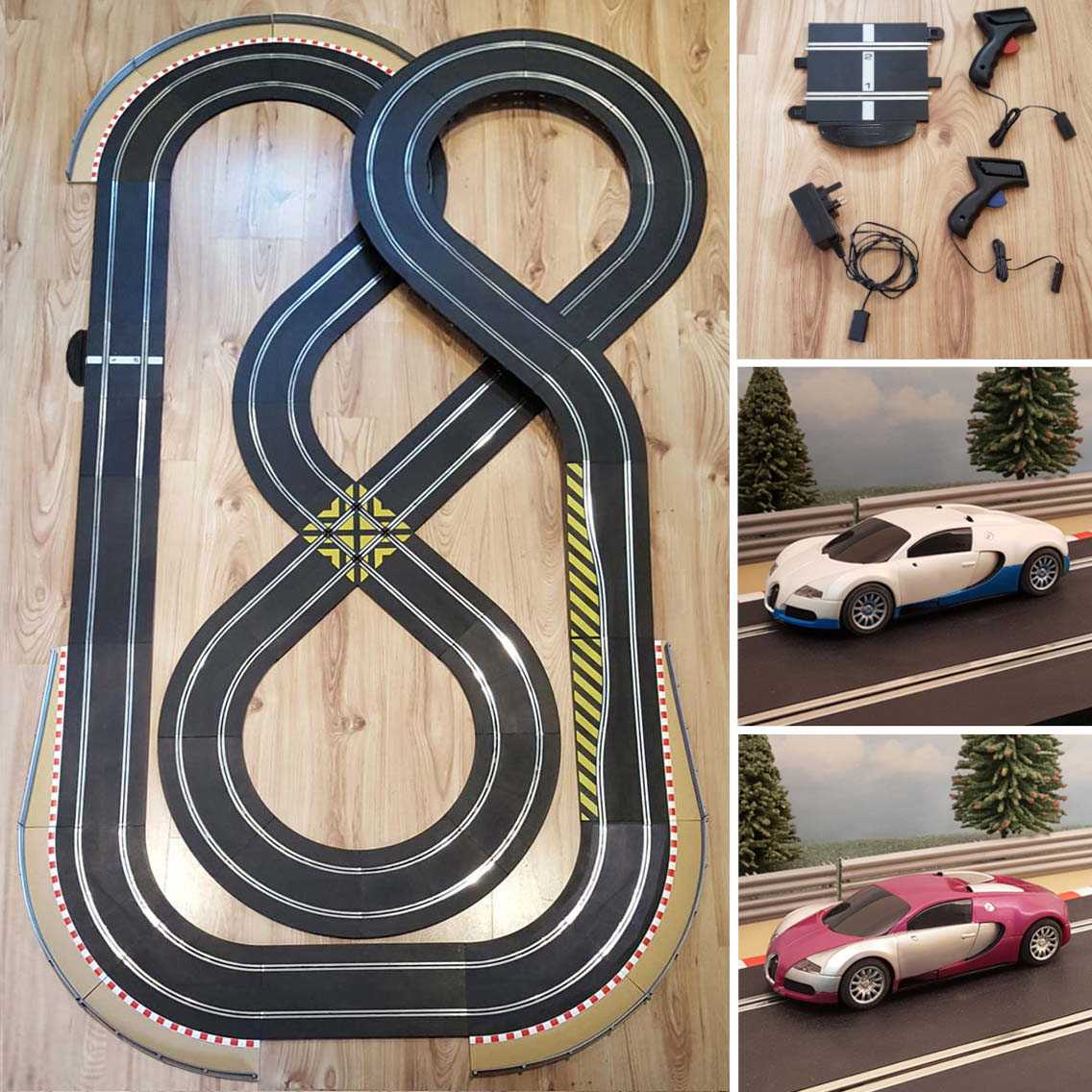 Scalextric Sport Track Set Layout With Veyron Cars AS10 * BLACK FRIDAY *