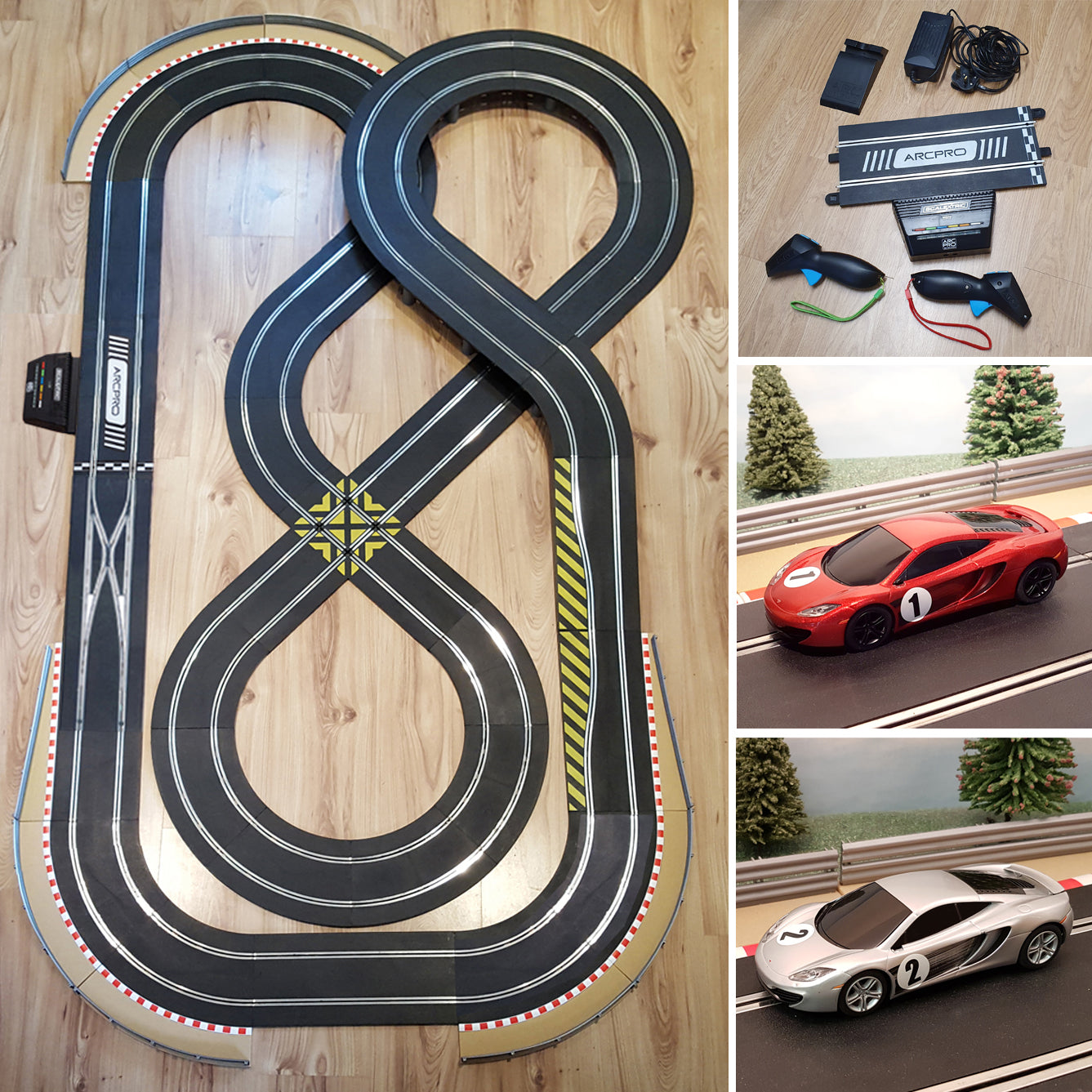 Scalextric 1:32 Figure-Of-Eight Layout Set ARC Pro With McLaren Cars