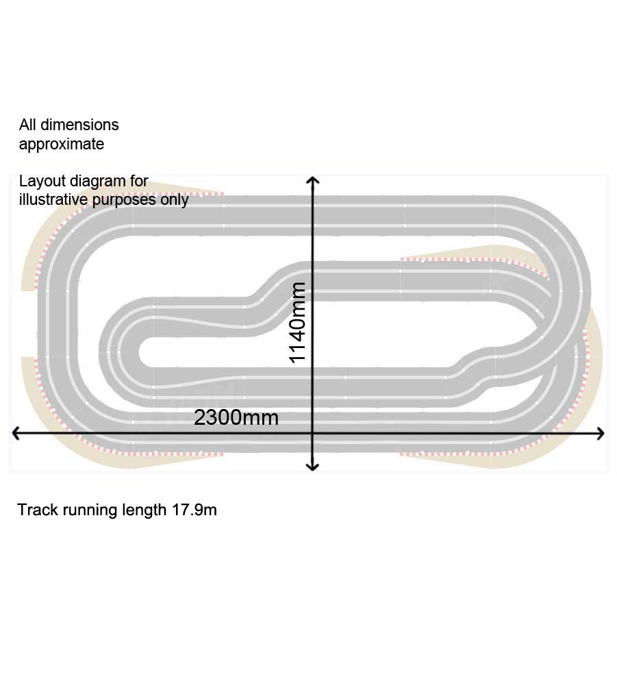 Juego de pistas Scalextric Sport Digital 1:32 - Diseño compacto ARC Pro AS11