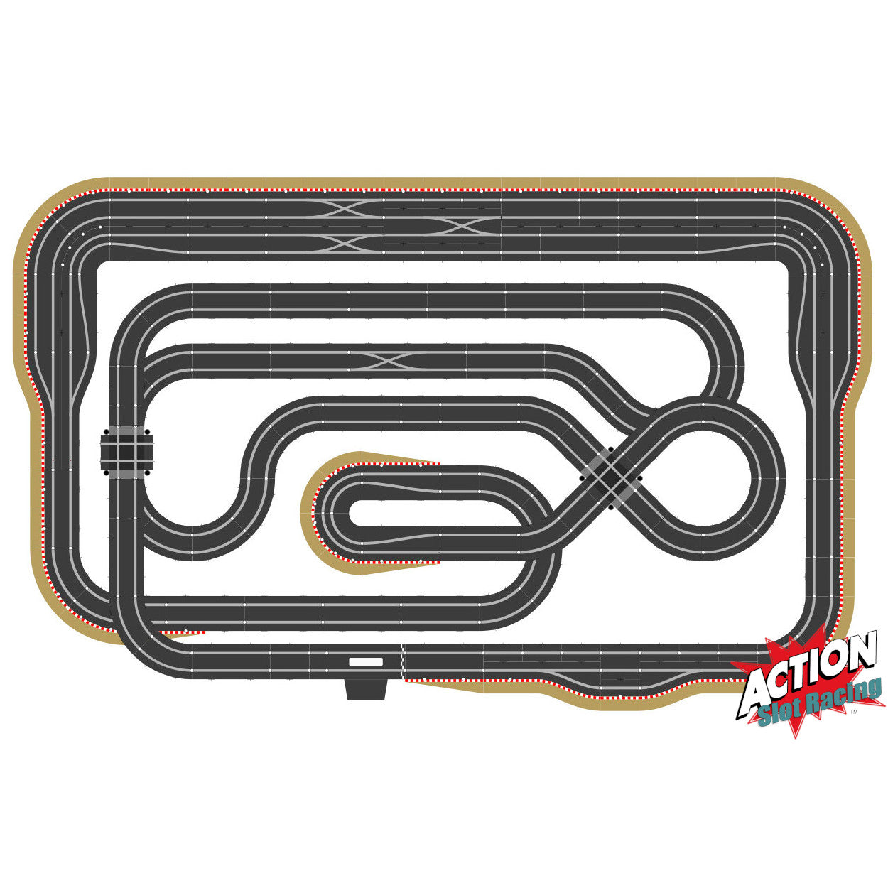 Small Scalextric Layout Scalextric Sport 1:32 Track Set - Huge Layout Digital ARC Pro AS15 ...