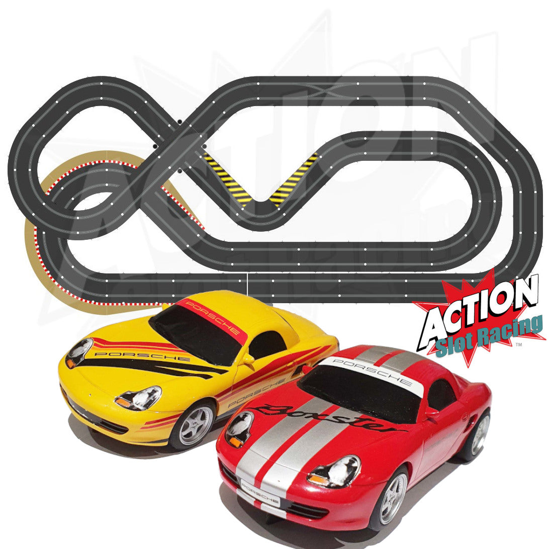 Scalextric Sport Track Set Layout With Porsche Boxster Cars DIGITAL AS ...