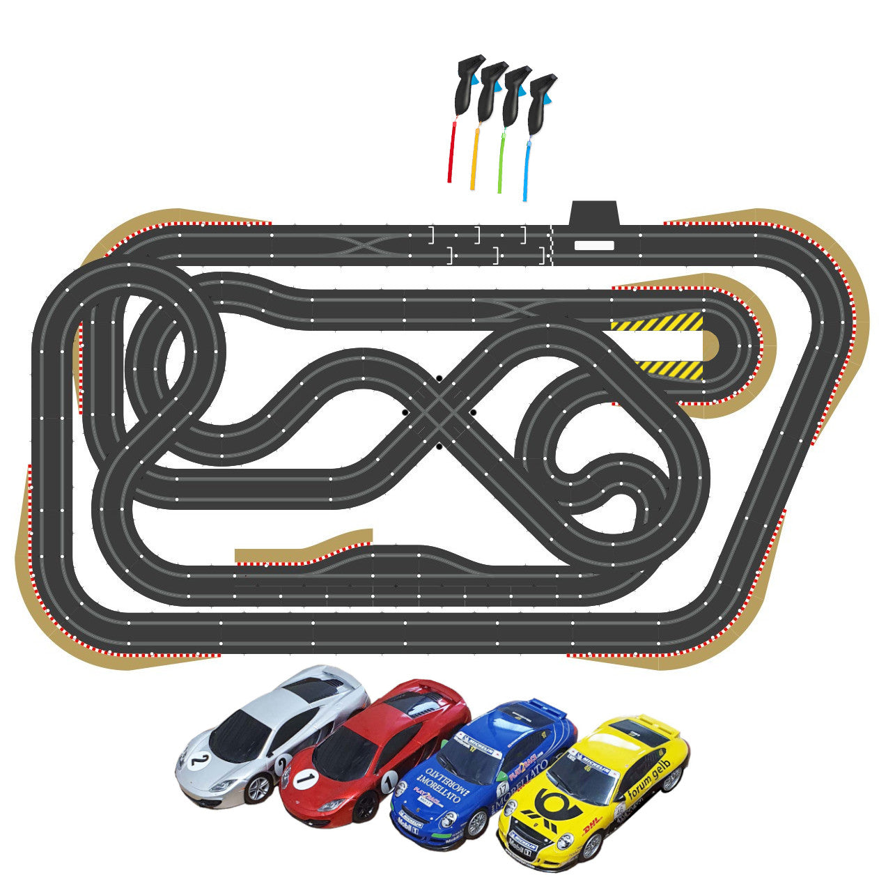 Scalextric Sport 1:32 Track Set & Cars - Layout ARC Pro AS27