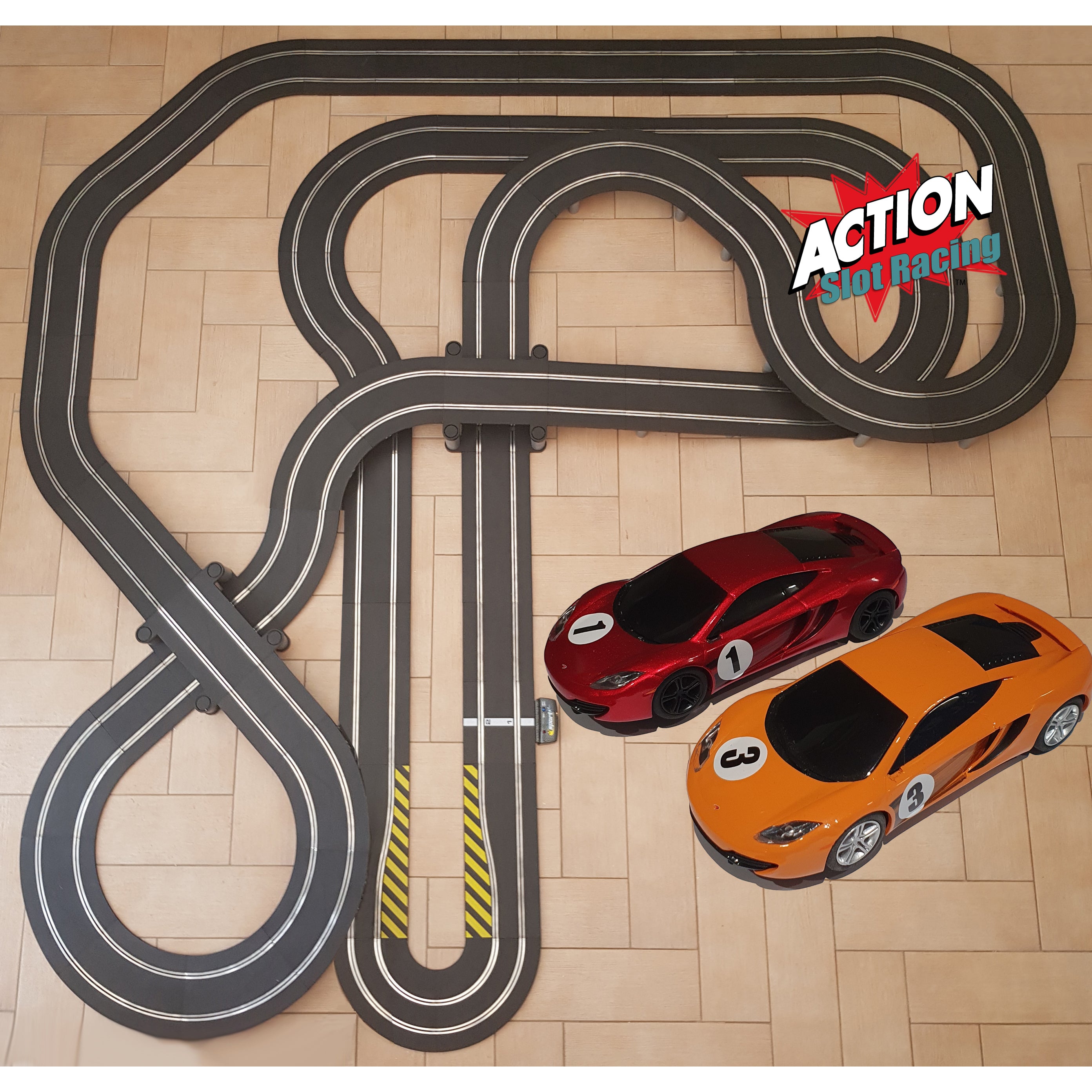 Scalextric Sport 1:32 Track Set - Huge Layout & Mclaren Cars AS8 #RY ...
