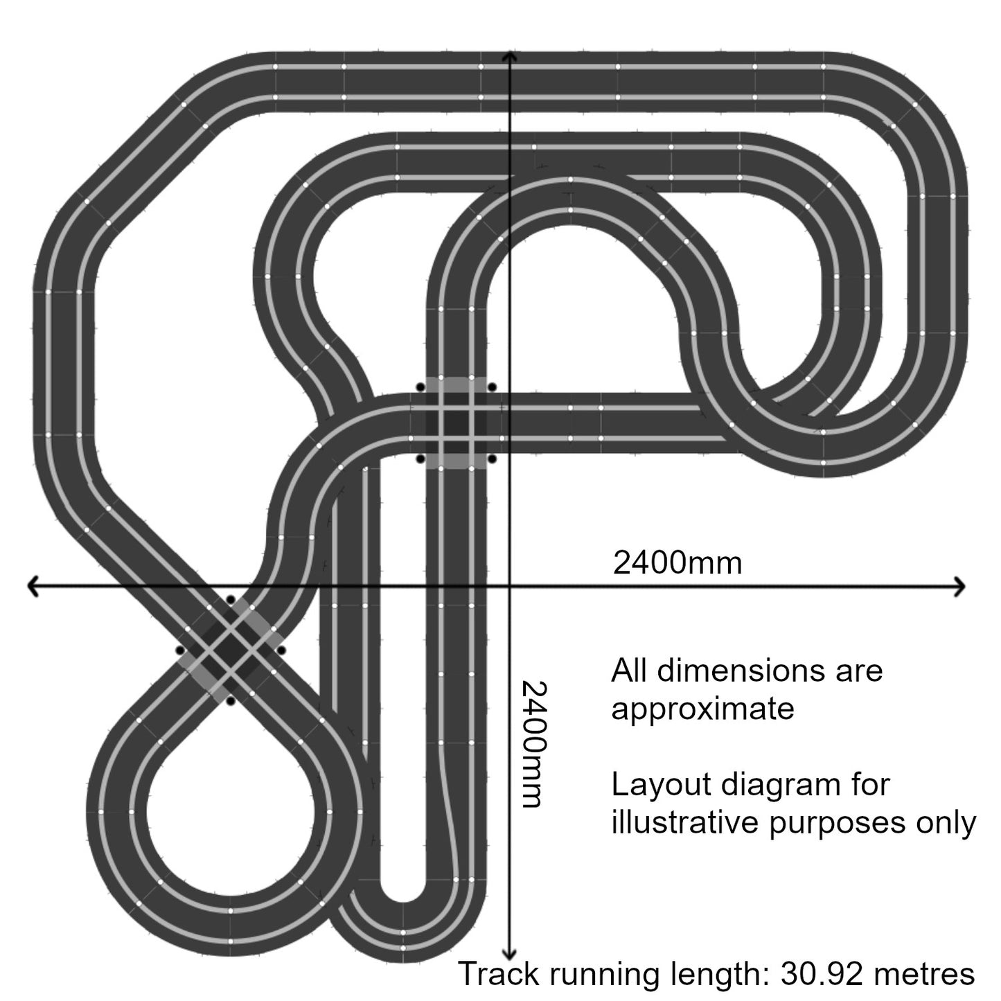Scalextric Sport 1:32 Track Set - Huge Layout AS8