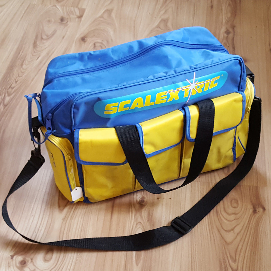 Scalextric Collectors Canvas Holdall Carrying Bag - Blue & Yellow