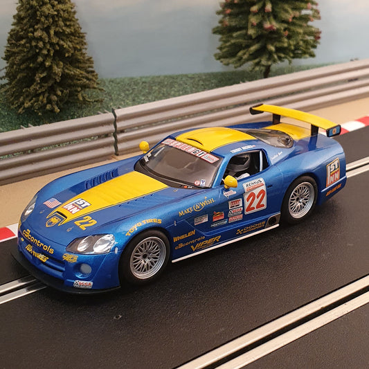 Scalextric 1:32 Car - C2522 Blue Dodge Viper #22 *LIGHTS* #W