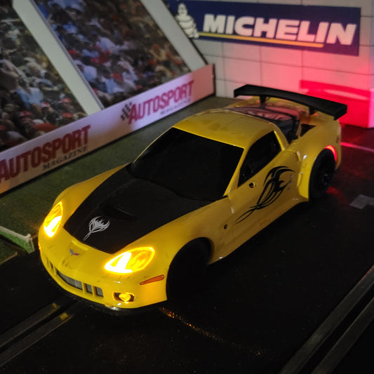 Scalextric 1:32 Car - Yellow Chevrolet Corvette C6R *LIGHTS* #MW