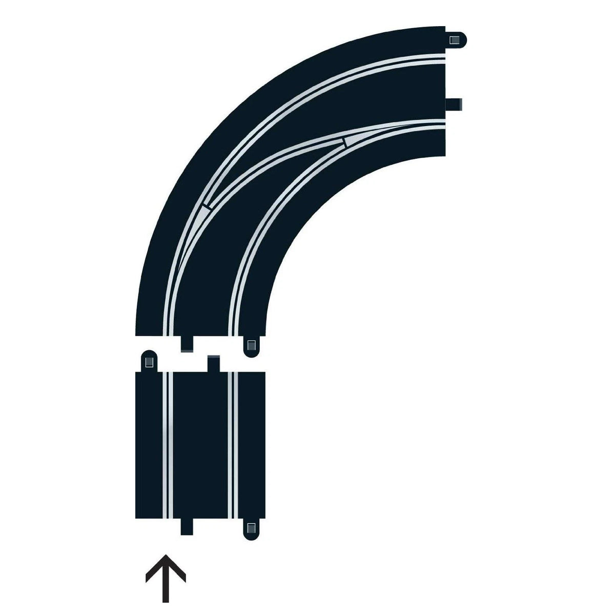 Scalextric Digital C7008 Lane Change Curve - Right Hand Out To In NEW