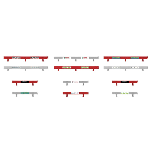 Scalextric C8191 Crash Barrier Pack - 6 Extra Long & 6 Short NEW