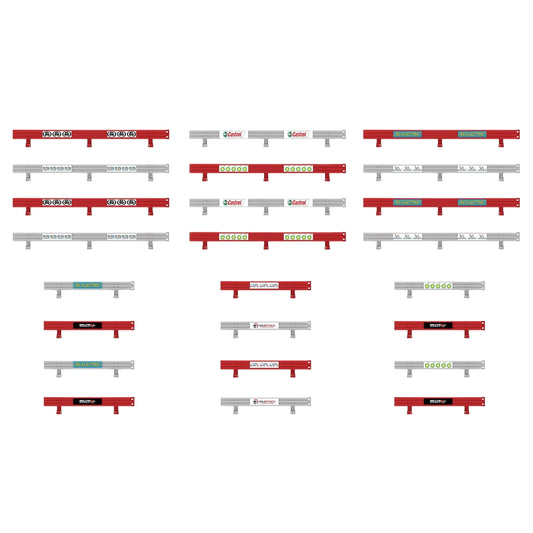 Scalextric C8191 Crash Barrier Pack - 12 Extra Long & 12 Short NEW