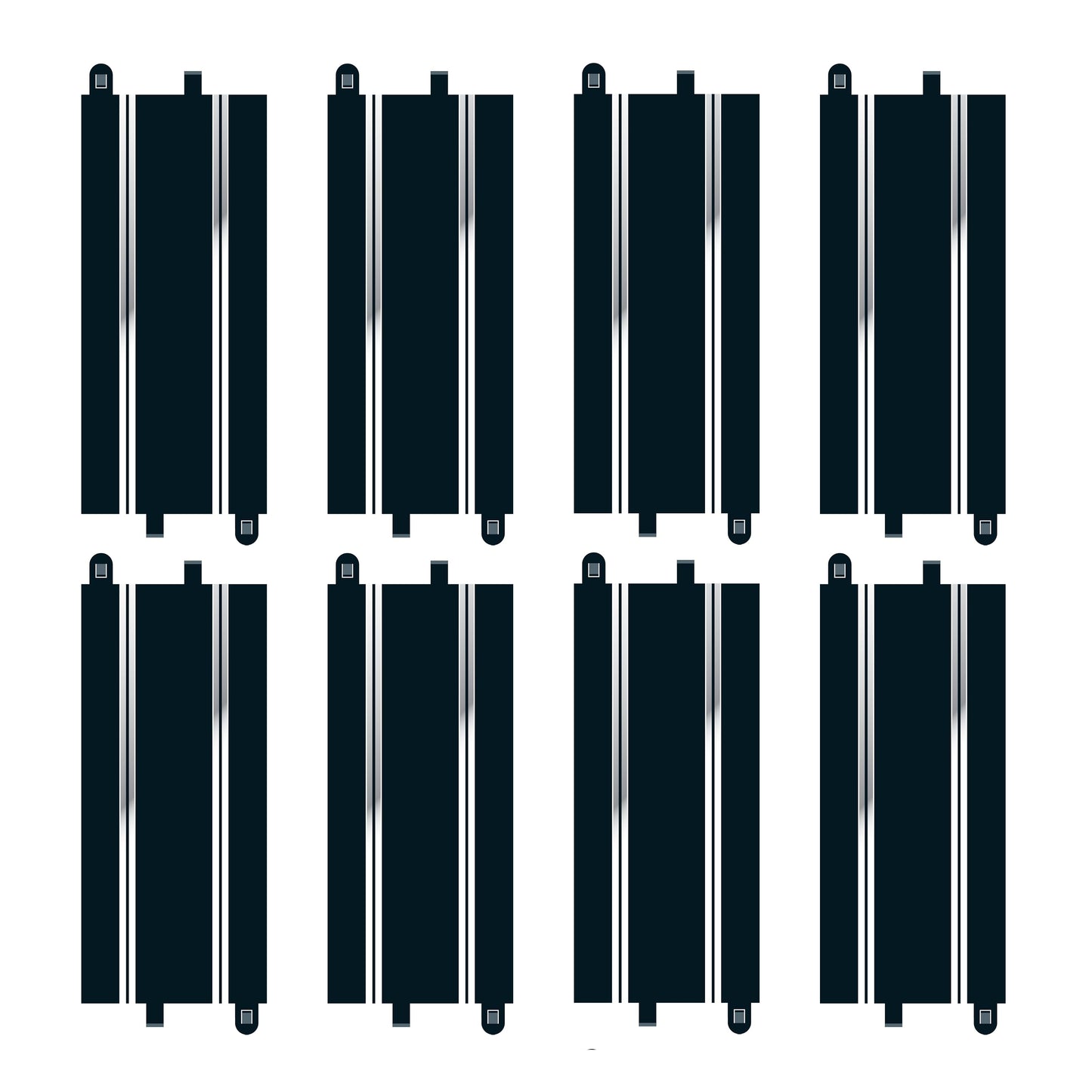 Scalextric C8554 Track Extension Pack Straights - C8205 x 8 Excellent