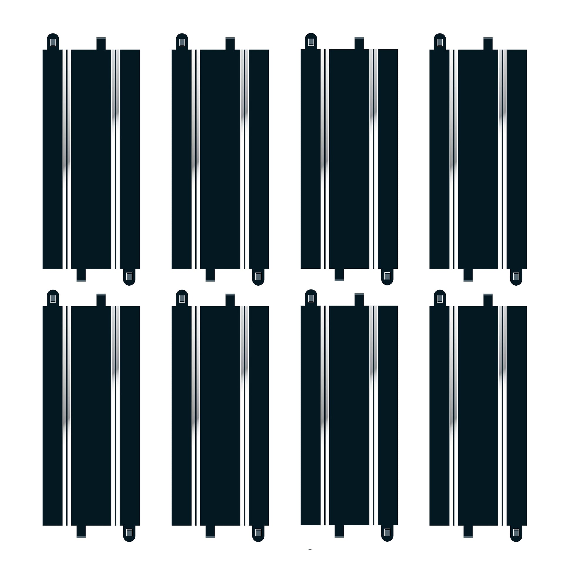 Scalextric C8554 Track Extension Pack Straights - C8205 x 8 Excellent
