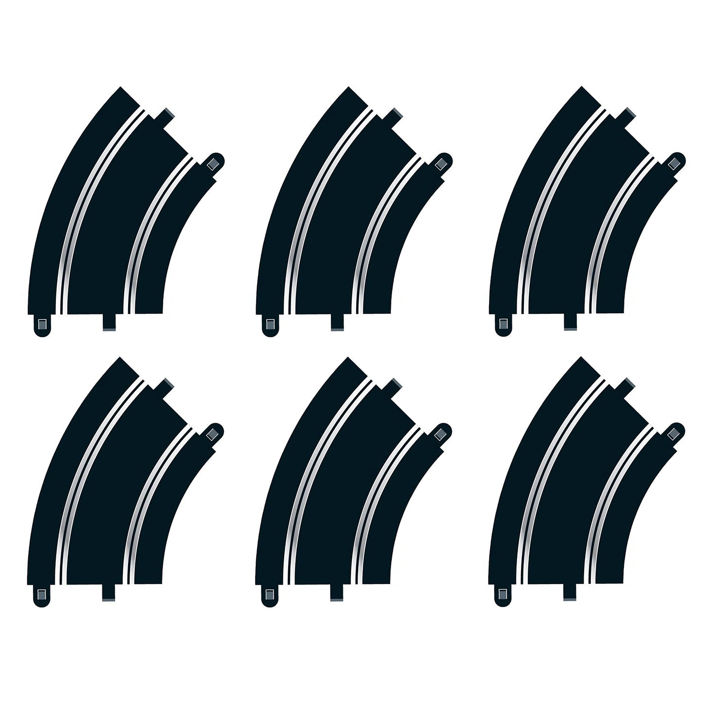 Scalextric C8206 Radius 2 Curve 45º x 6 - Excellent