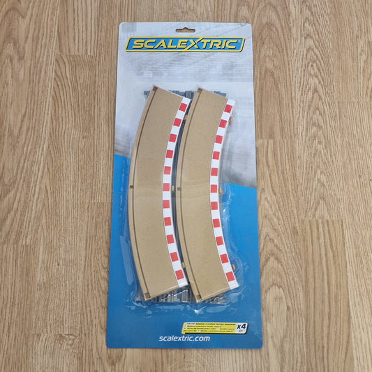 Scalextric C8228 Radius 2 Curve Outer Borders & Barriers 45° x 4 NEW