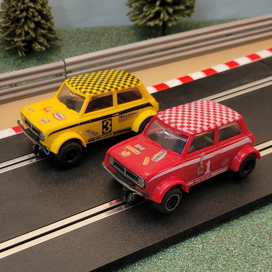 Scalextric 1:32 Cars - C122 Red & Yellow Mini 1275 GT #1 & #3
