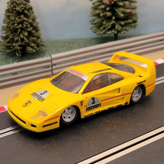 Scalextric 1:32 Car - C450 Yellow Ferrari F40 Bridgestone #M