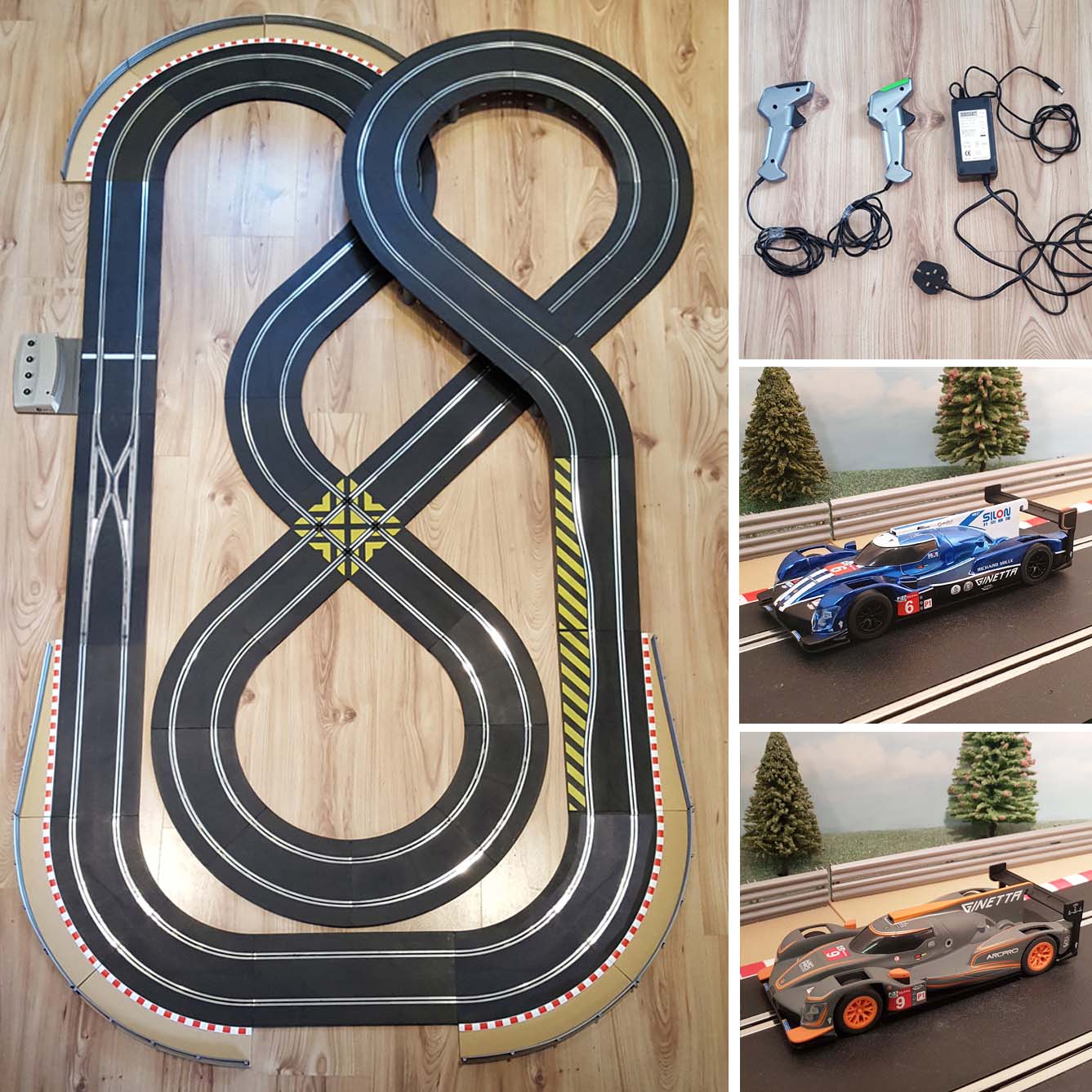 Scalextric Sport 1:32 Set de diseño en forma de ocho + Le Mans Ginetta Cars DIGITAL 