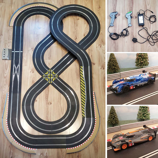 Scalextric Sport 1:32 Figure-Of-Eight Layout Set + Le Mans Ginetta Cars DIGITAL