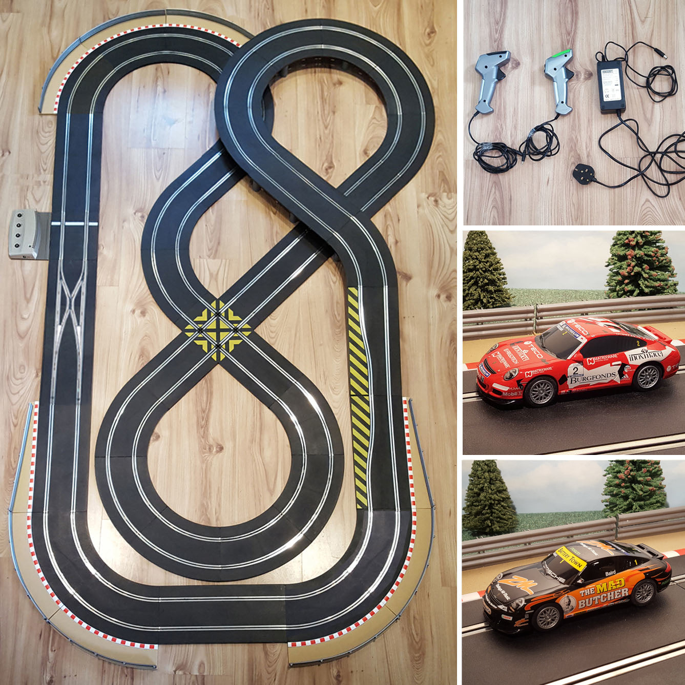 Scalextric Layout AS10 Digital - Track Set With Porsche Cars #RT