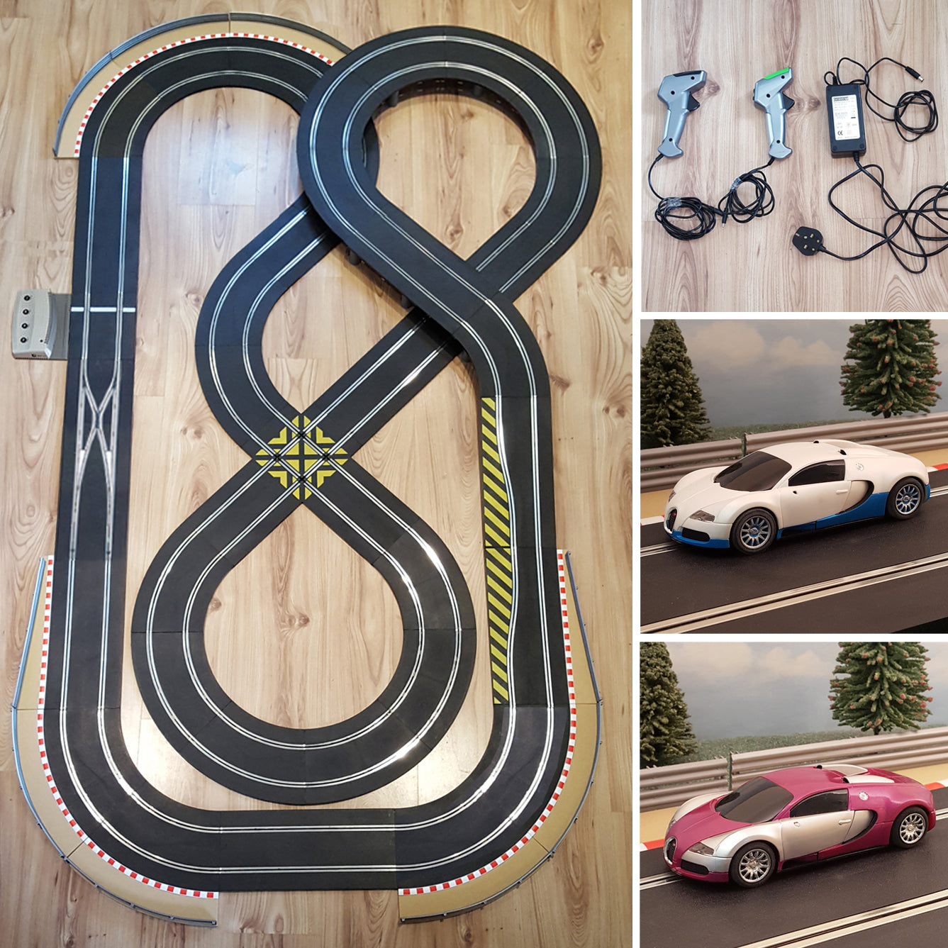 Scalextric Sport 1:32 Conjunto de diseño en forma de ocho con Veyron Cars DIGITAL 