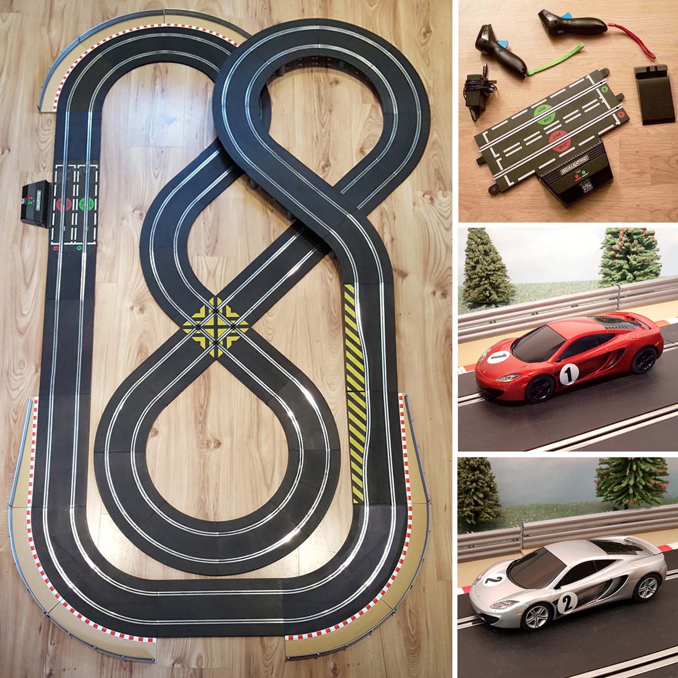 Scalextric Sport 1:32 Track Set Layout With McLaren Cars ARC Air AS10 ...