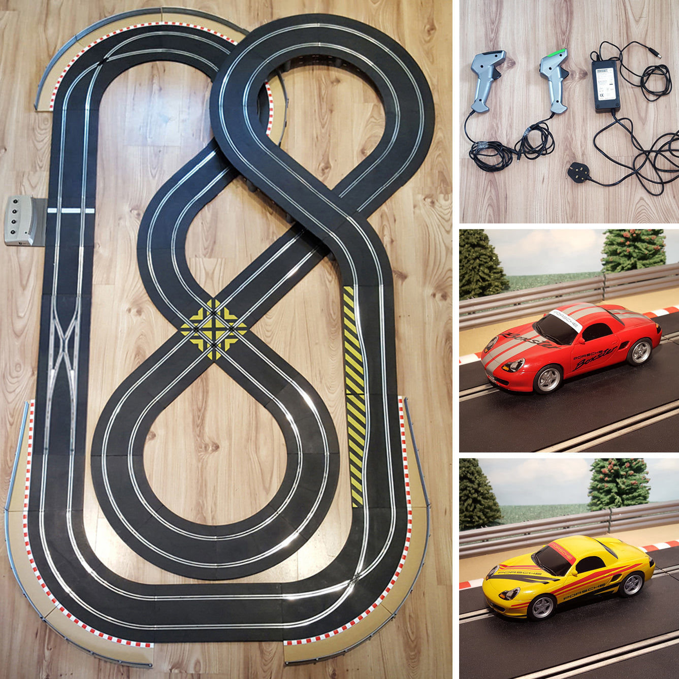 Scalextric Sport Track Set Layout With Porsche Boxster Cars DIGITAL AS ...