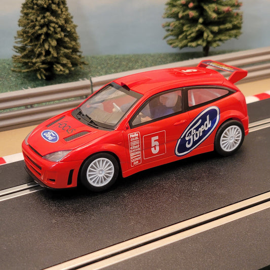 Scalextric 1:32 Car - Red Ford Focus Rally WRC 'FORD Logo' #5 #Z