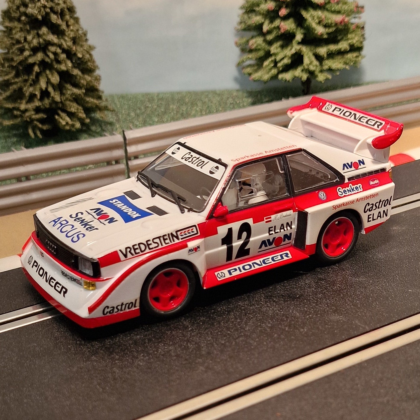 Scalextric 1:32 Car - C3750 Audi Quattro E2 Swedish Rally Breiteneder *LIGHTS*