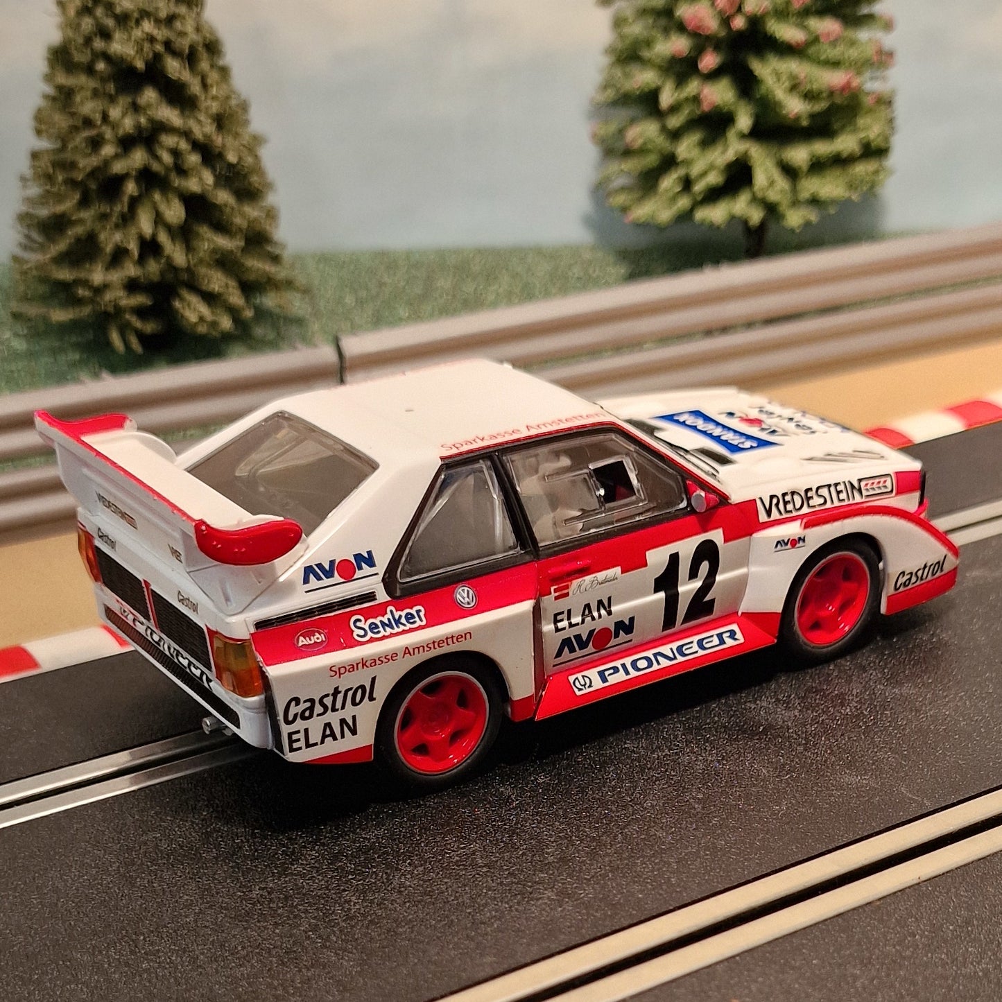 Scalextric 1:32 Car - C3750 Audi Quattro E2 Swedish Rally Breiteneder *LIGHTS*