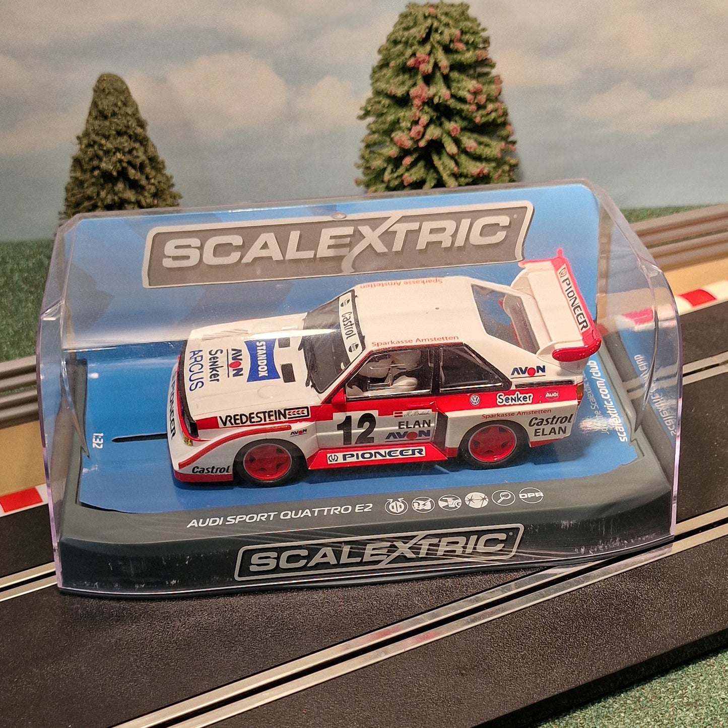 Scalextric 1:32 Car - C3750 Audi Quattro E2 Swedish Rally Breiteneder *LIGHTS*